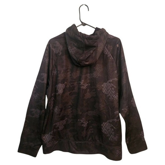 AND 1 Men's Black Camo Green Hoodie Geometric Print Pullover Jacket Size L - Picture 2 of 4